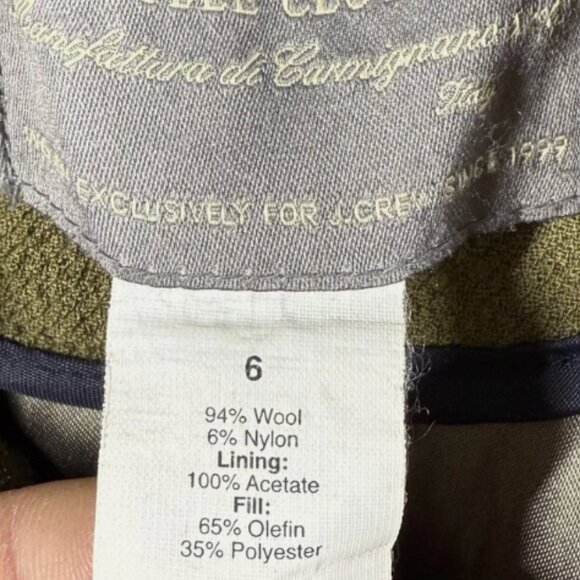 J. Crew Warm Olive Wool Lady Day Green thinsulate Coat 6 - Picture 9 of 15